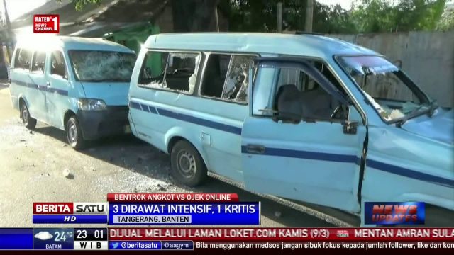Pengemudi Ojek ‘Online’ vs Sopir Angkot di Tangerang, Lima Mobil Dirusak