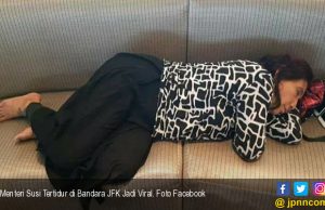 Menteri Susi Tertidur di Bandara JFK Jadi Viral